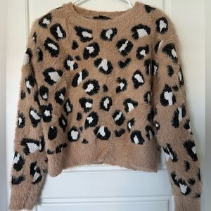 EXPRESS Leopard Cozy Sweater Size XS